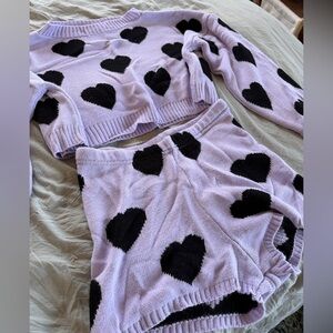 Nasty Gal 2pc Knit Sweater Lounge Set